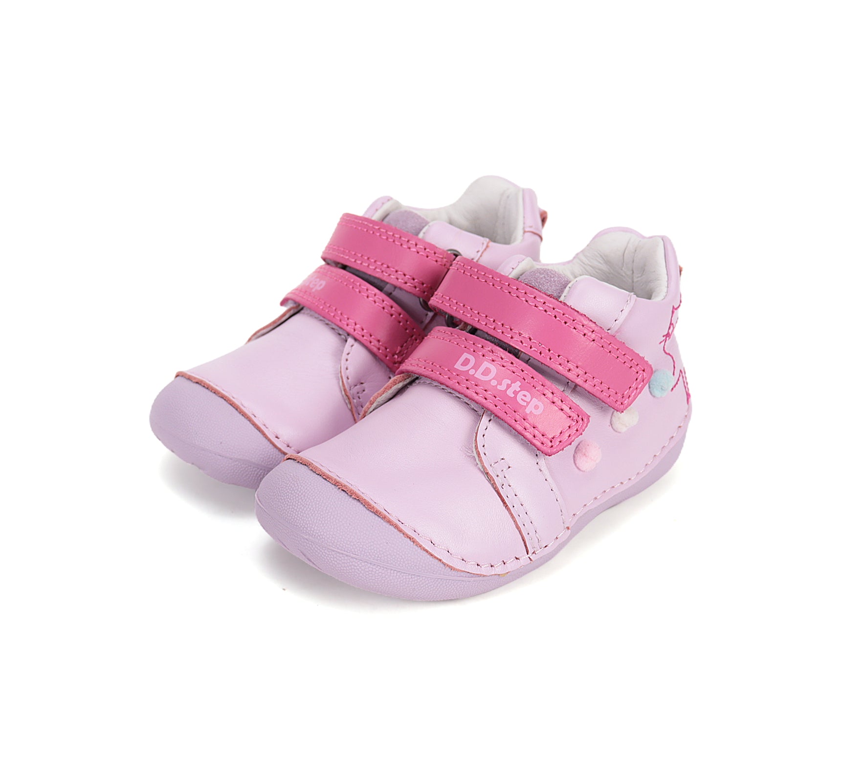 D.D.Step pantofi fete Primii pasi 18-24 Daisy Pink cu pisica Imagine principală a produsului