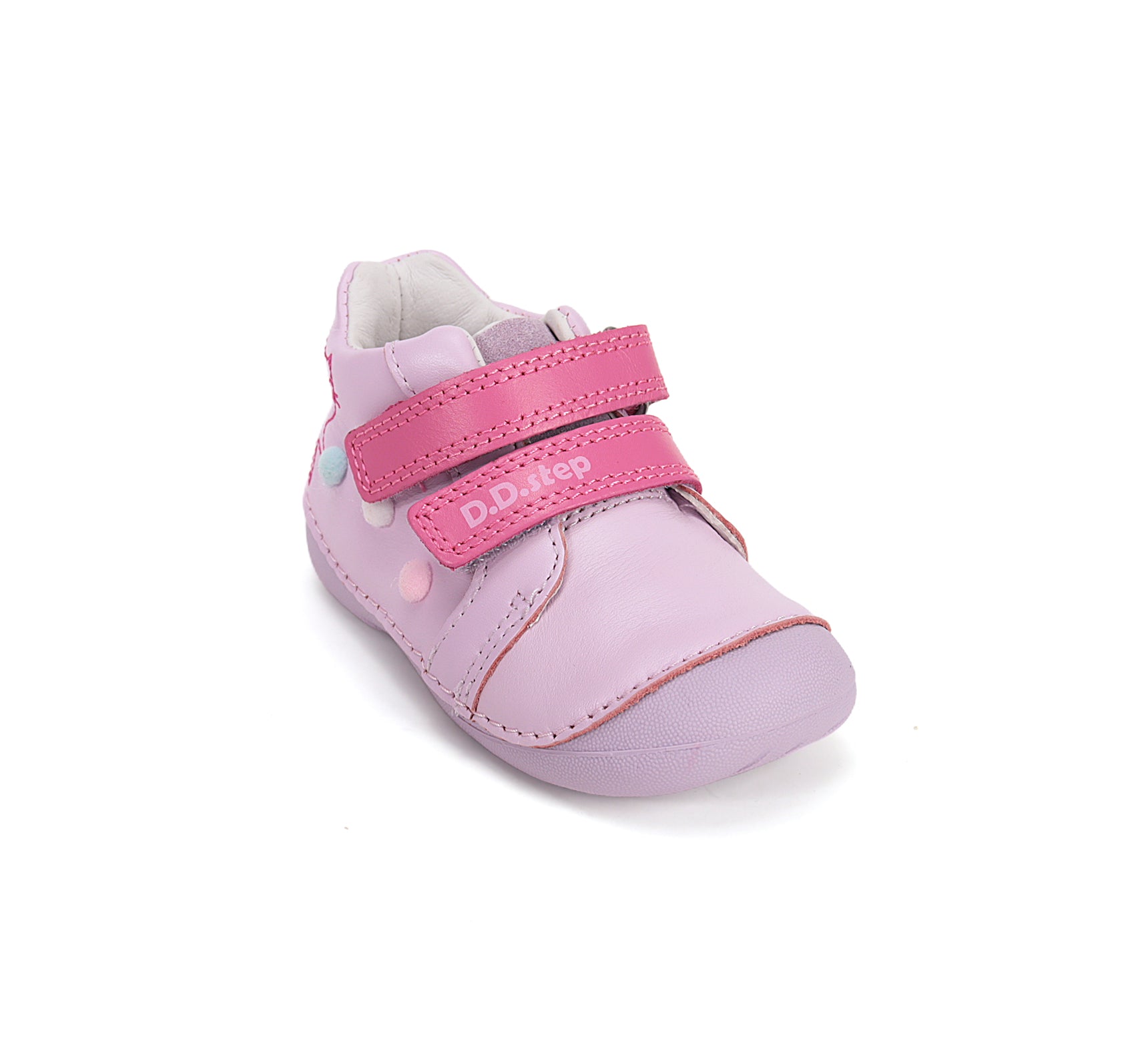 D.D.Step pantofi fete Primii pasi 18-24 Daisy Pink cu pisica
