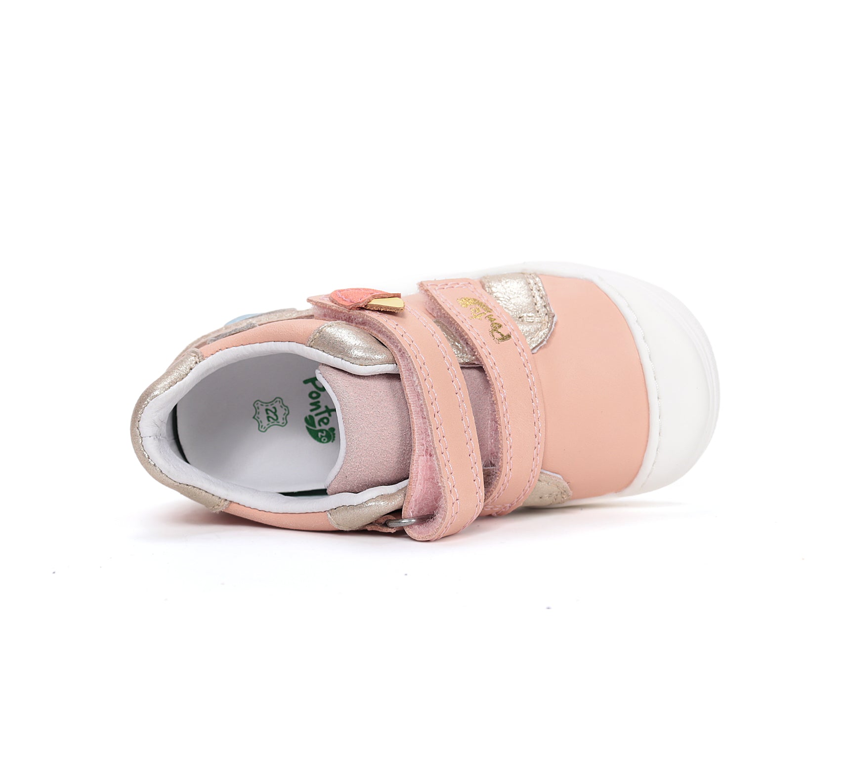 D.D.Step pantofi fete Ponte20 supinati 22-33 Baby Pink cu lalea
