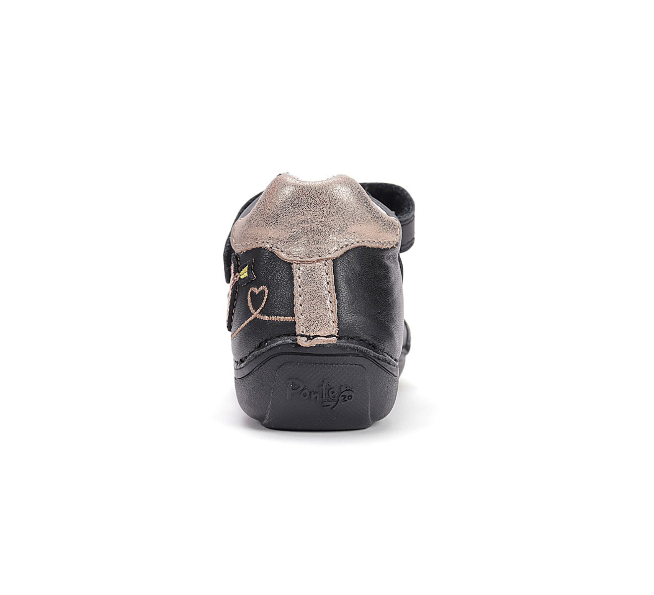 D.D.Step pantofi fete Ponte20 supinati 24-29  Black cu inimioara
