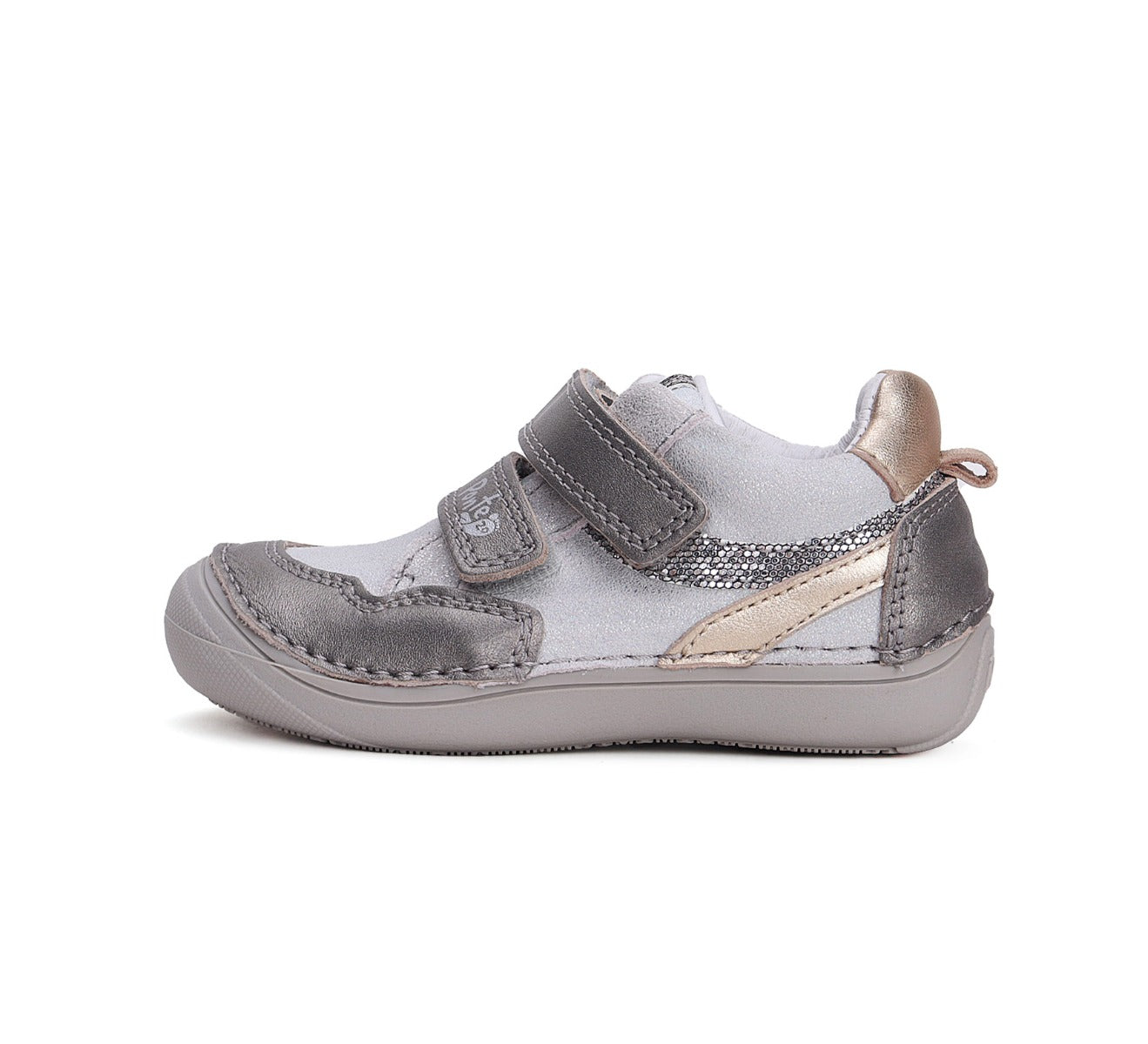 D.D.Step pantofi fete Ponte20 supinati 30-35 Silver cu dungi