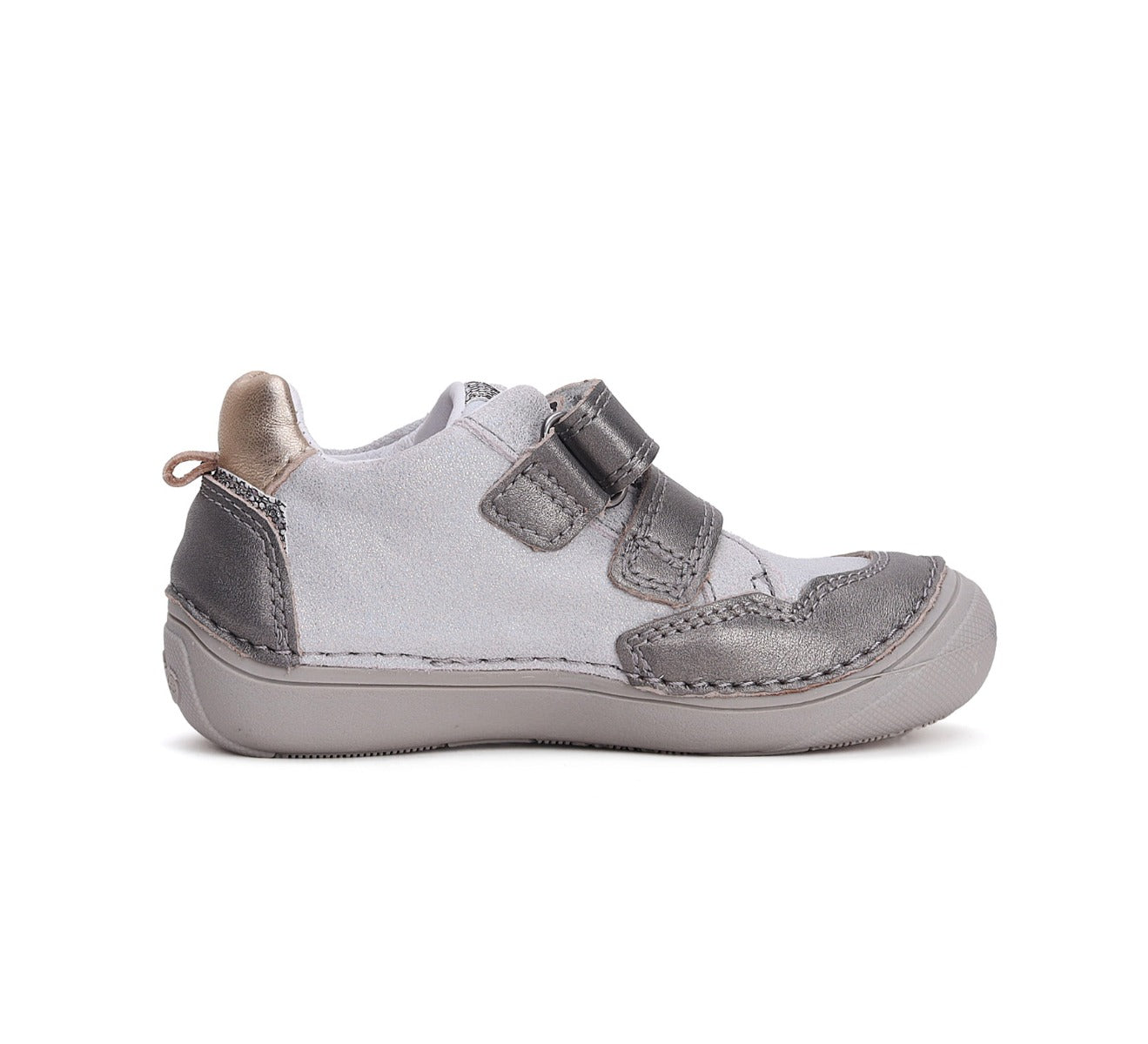 D.D.Step pantofi fete Ponte20 supinati 30-35 Silver cu dungi