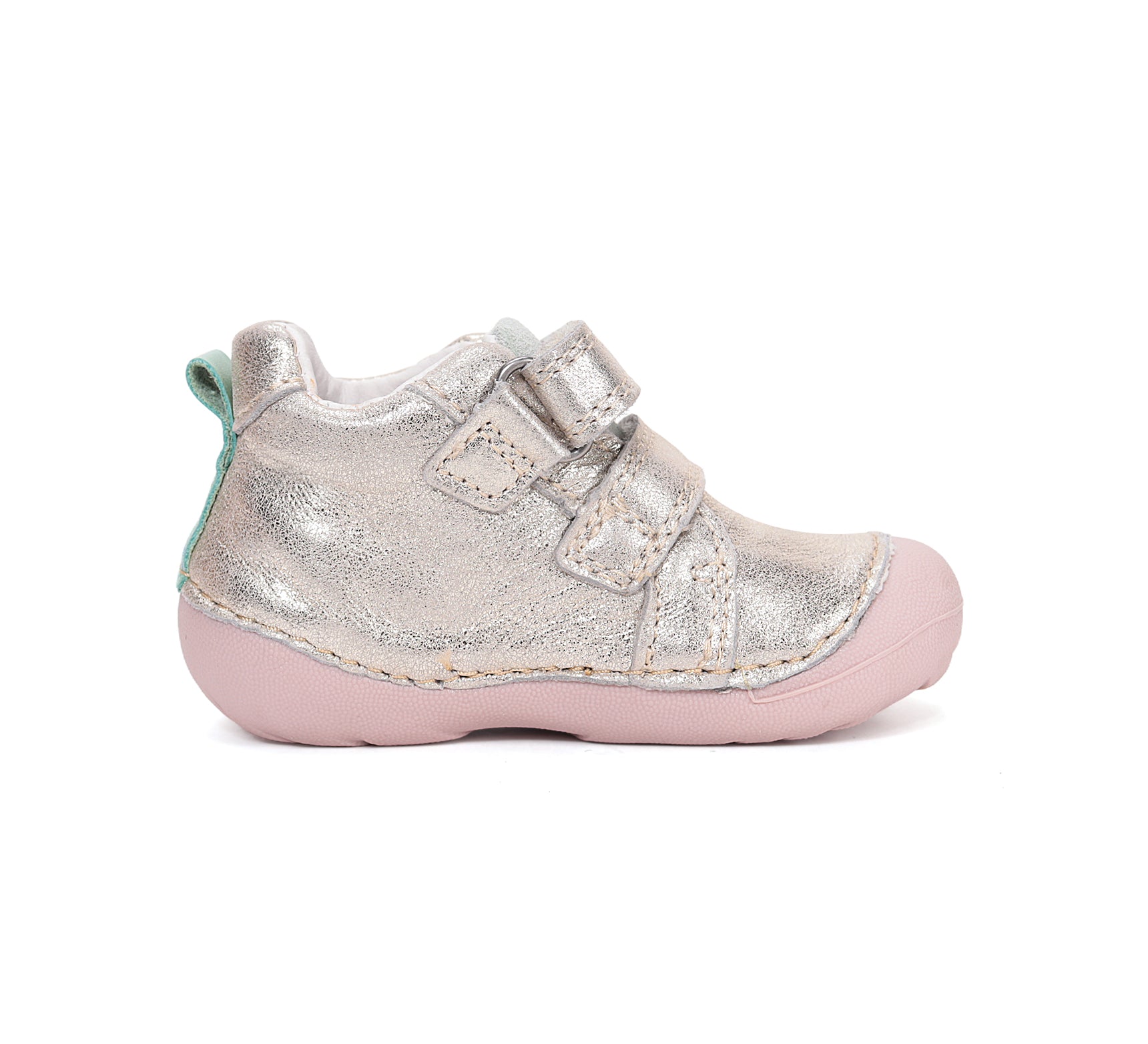 D.D.Step pantofi fete Primii pasi 18-24 Gold cu pisica