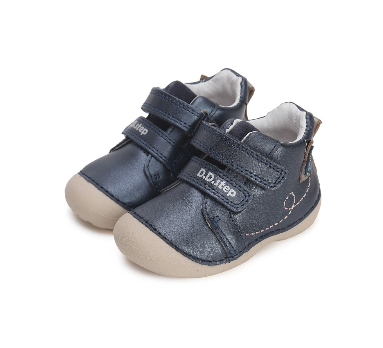 D.D.Step pantofi fete Primii Pasi 18-24, Royal Blue cu fluturas Imagine principală a produsului
