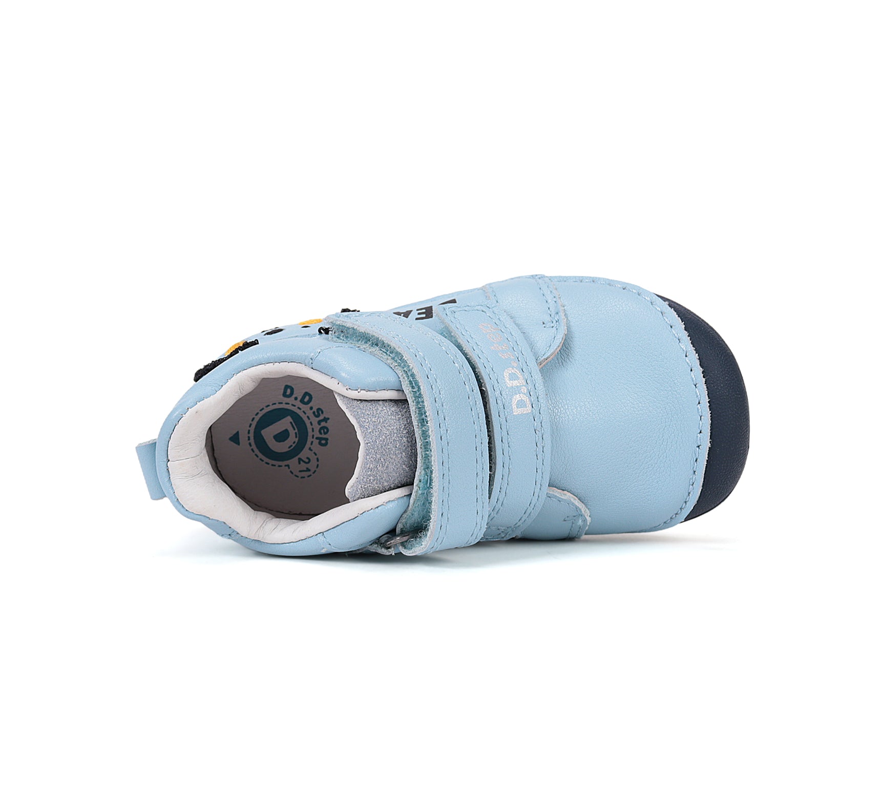 D.D.Step pantofi baieti Primii pasi 18-24 Aero Blue cu ursulet