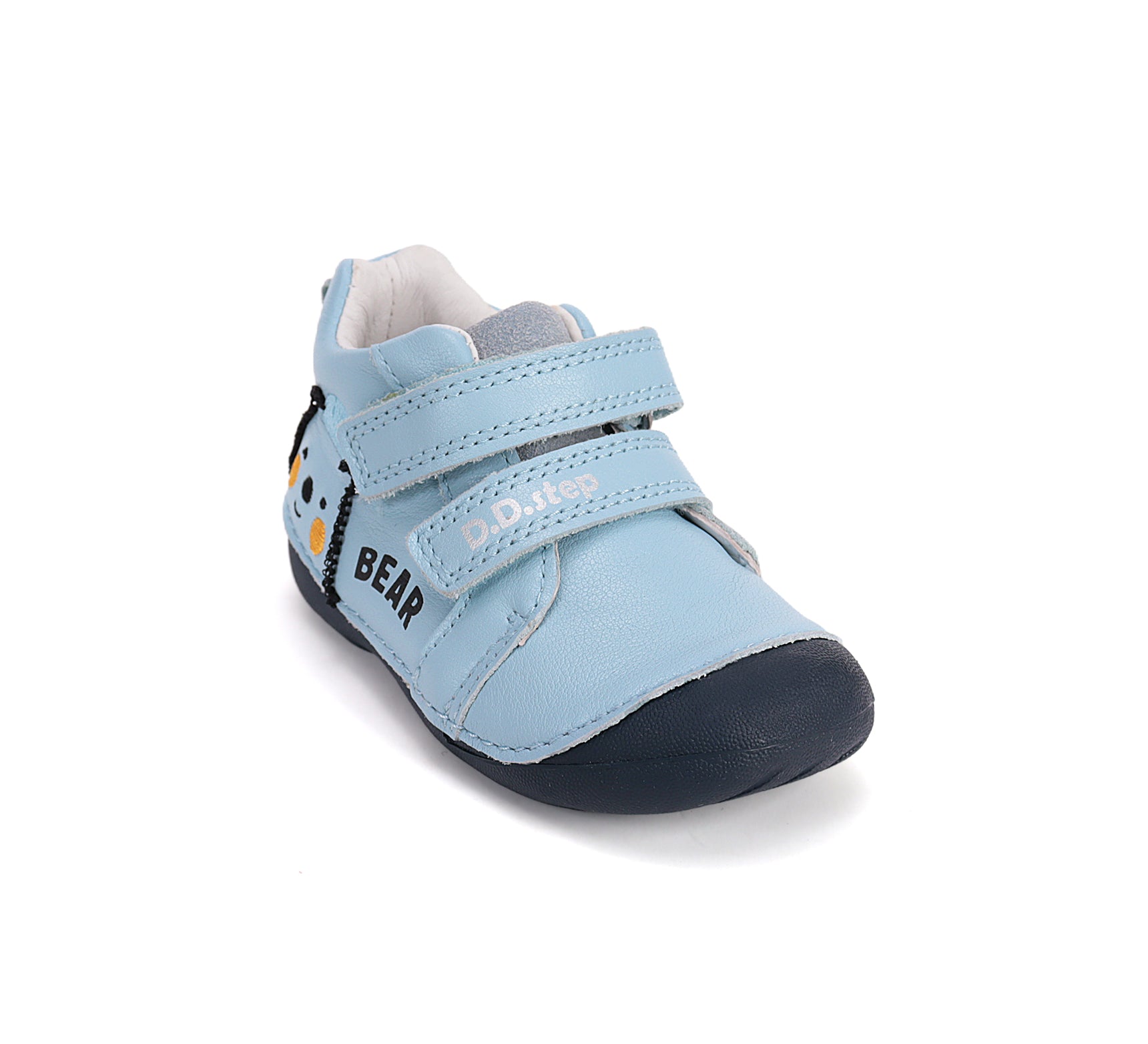 D.D.Step pantofi baieti Primii pasi 18-24 Aero Blue cu ursulet