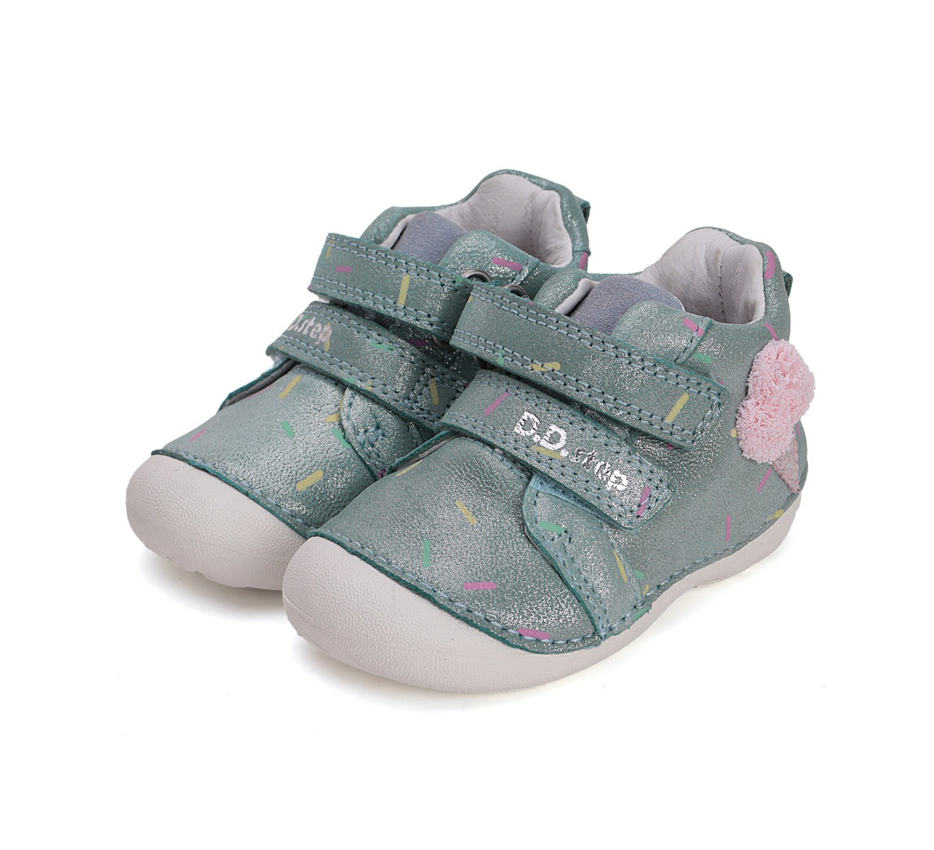 D.D.Step pantofi fete Primii Pasi 19-24 Sky Blue cu inghetata Imagine principală a produsului