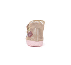 D.D.Step pantofi fete Primii pasi 20-25 Champagne cu floricele
