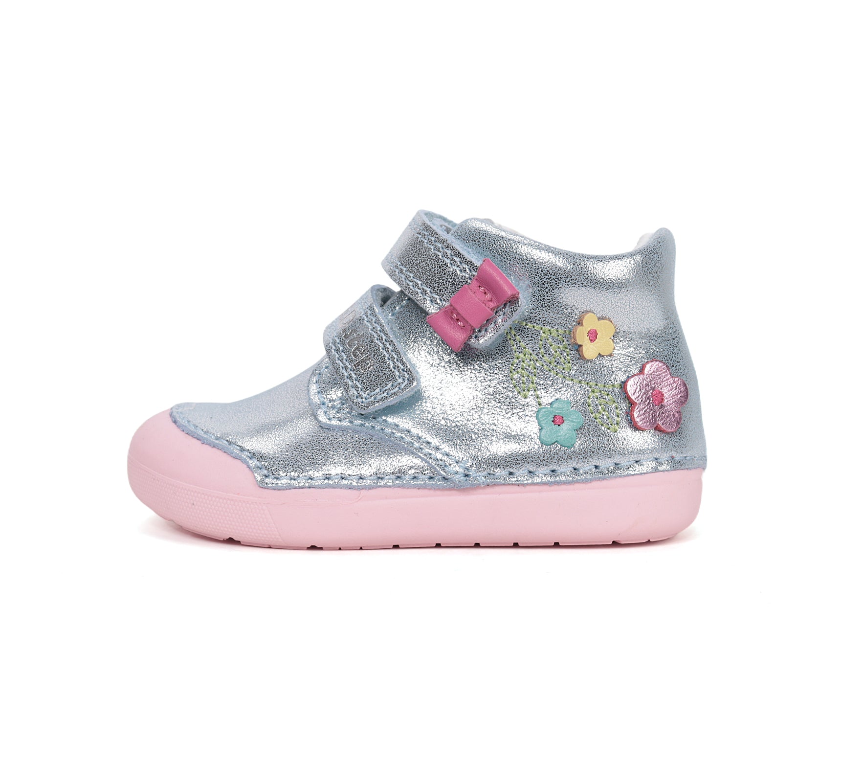 D.D.Step pantofi fete Primii pasi 20-25 Cobalt cu floricele