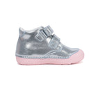 D.D.Step pantofi fete Primii pasi 20-25 Cobalt cu floricele