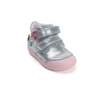 D.D.Step pantofi fete Primii pasi 20-25 Cobalt cu floricele