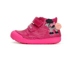 D.D.Step pantofi fete Primii pasi 20-25 Dark Pink cu catelus