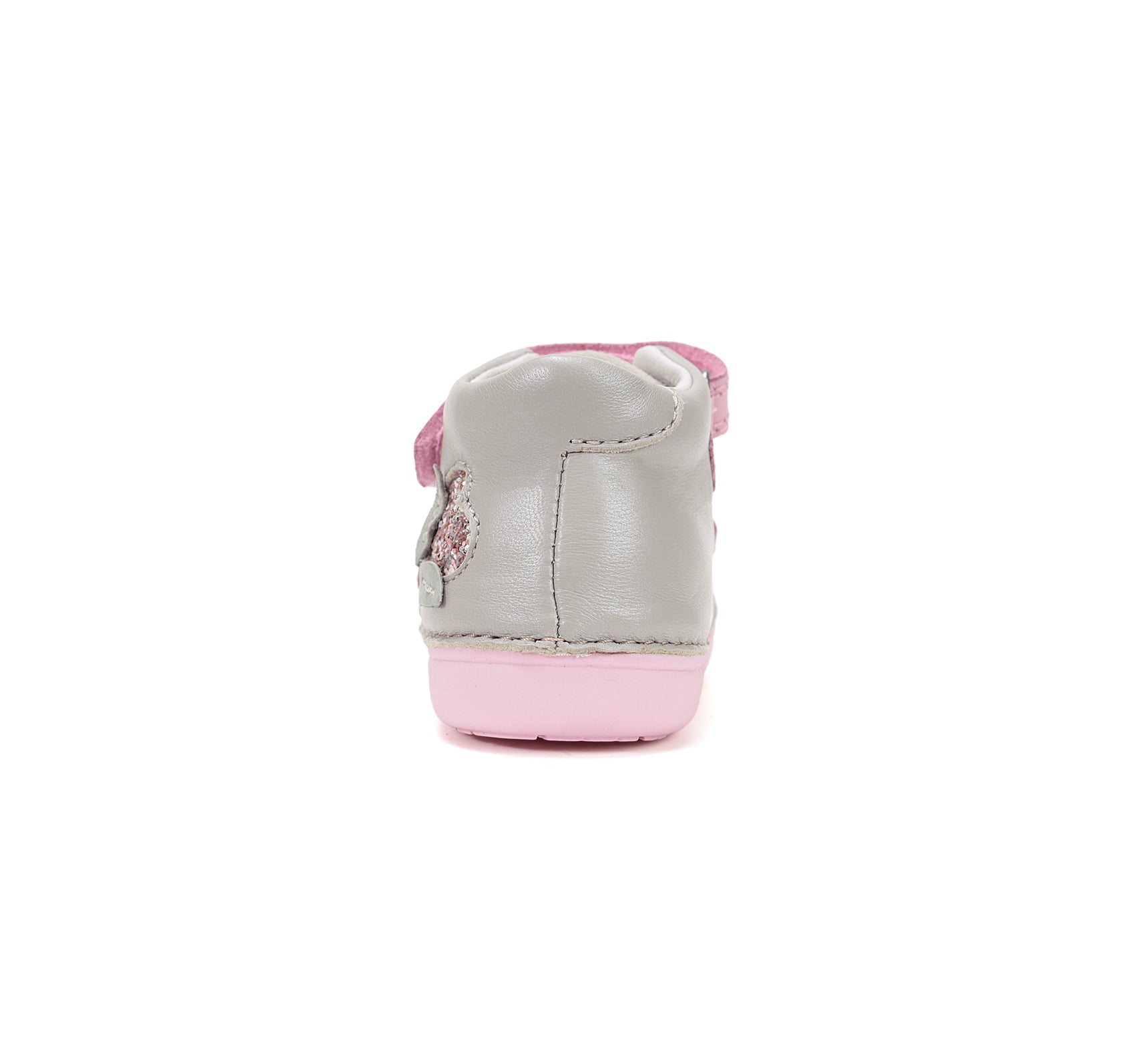 D.D.Step pantofi fete Primii pasi 20-25 Dove Grey cu inimioara