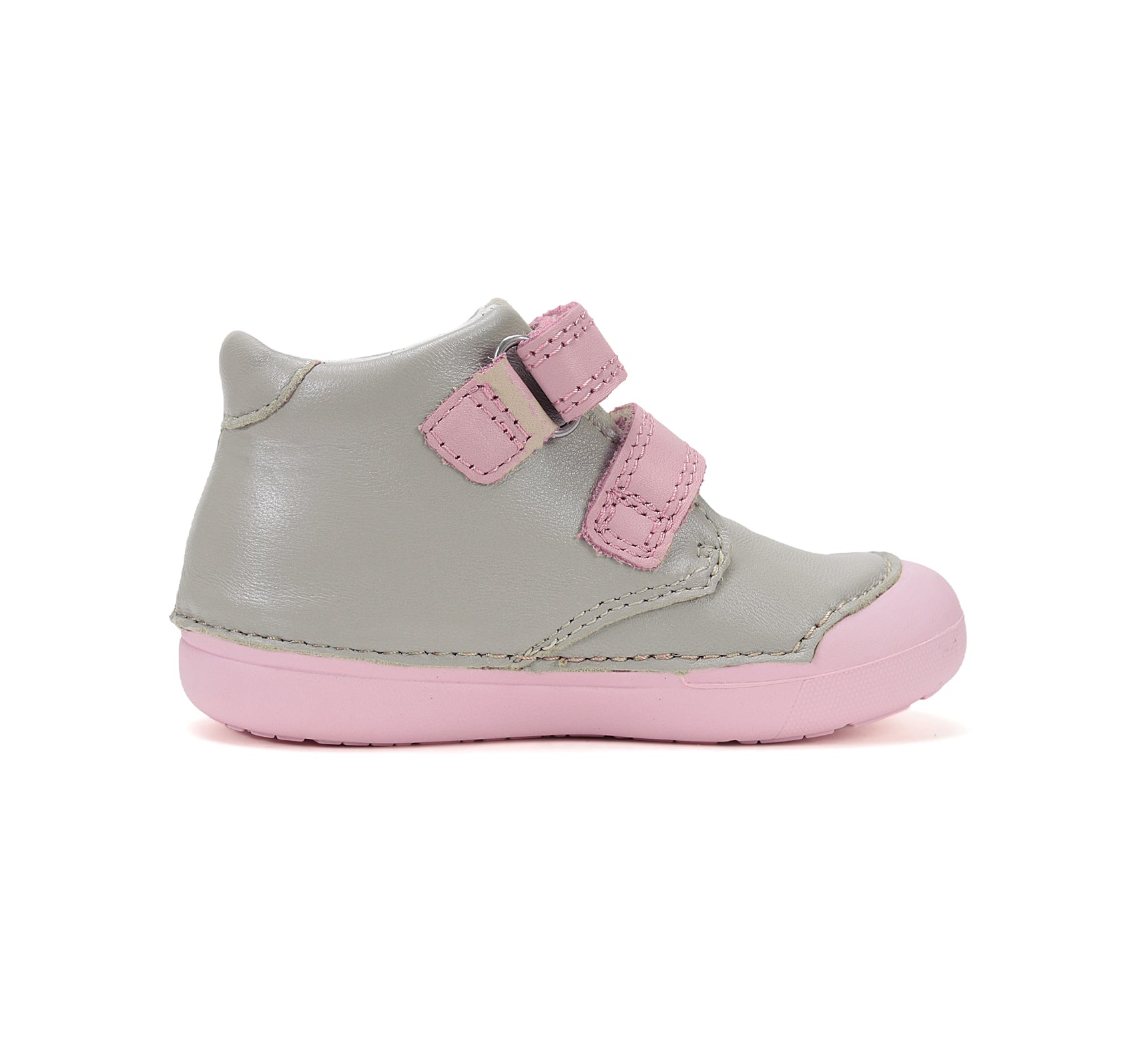 D.D.Step pantofi fete Primii pasi 20-25 Dove Grey cu inimioara