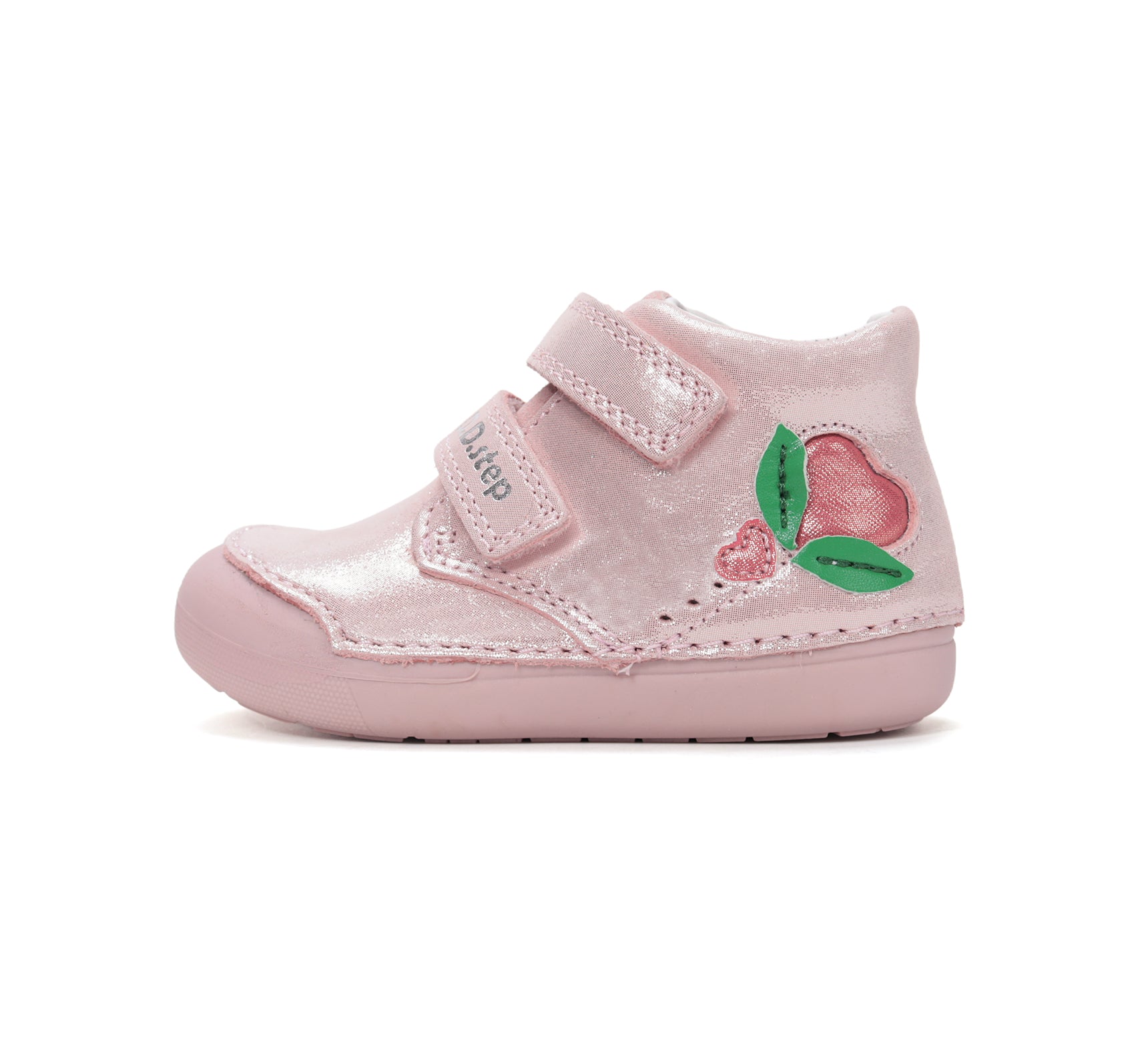 D.D.Step pantofi fete Primii pasi 20-25 Rose Gold cu inimioara