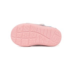 D.D.Step pantofi fete Primii pasi 20-25 Silver cu floricele