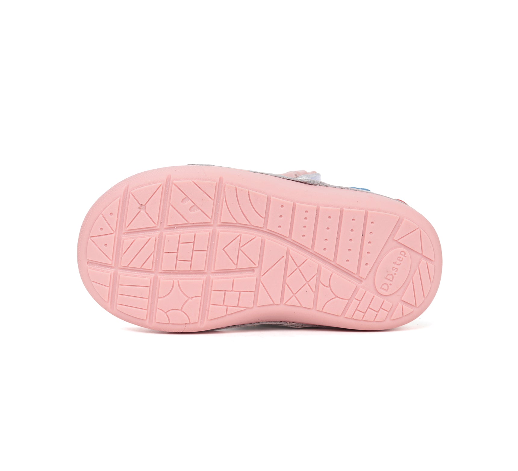 D.D.Step pantofi fete Primii pasi 20-25 Silver cu floricele
