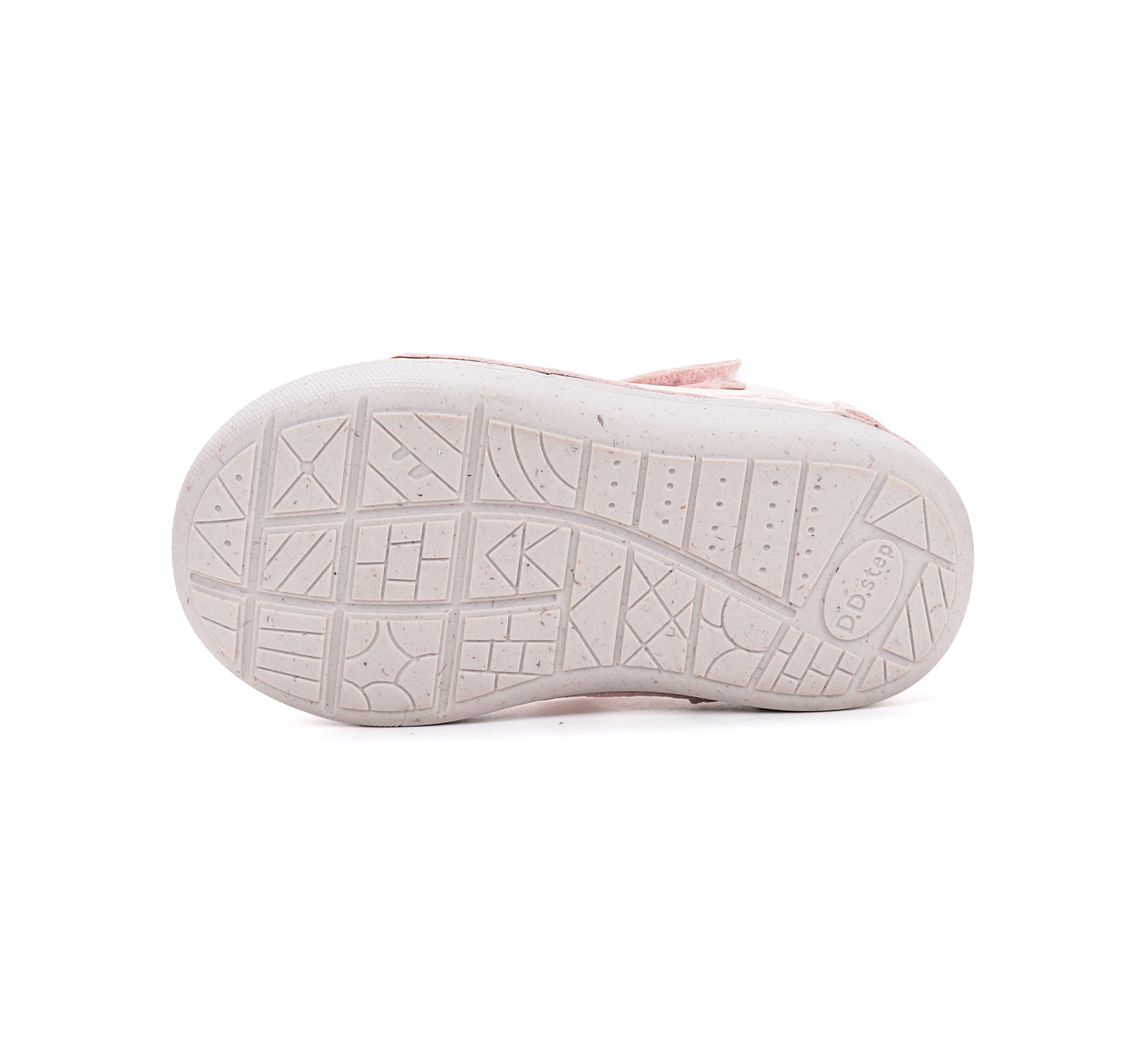 D.D.Step pantofi fete Primii pasi decupati 20-25 Baby Pink cu inimioare