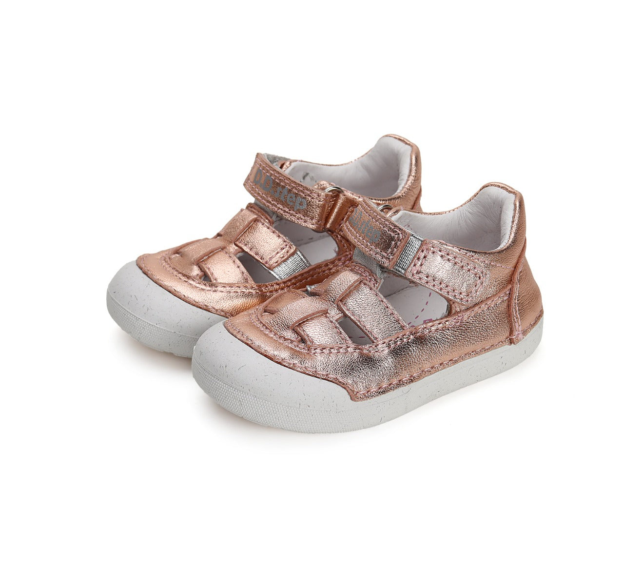 D.D.Step pantofi fete Primii pasi decupati 20-25 Champagne Imagine principală a produsului