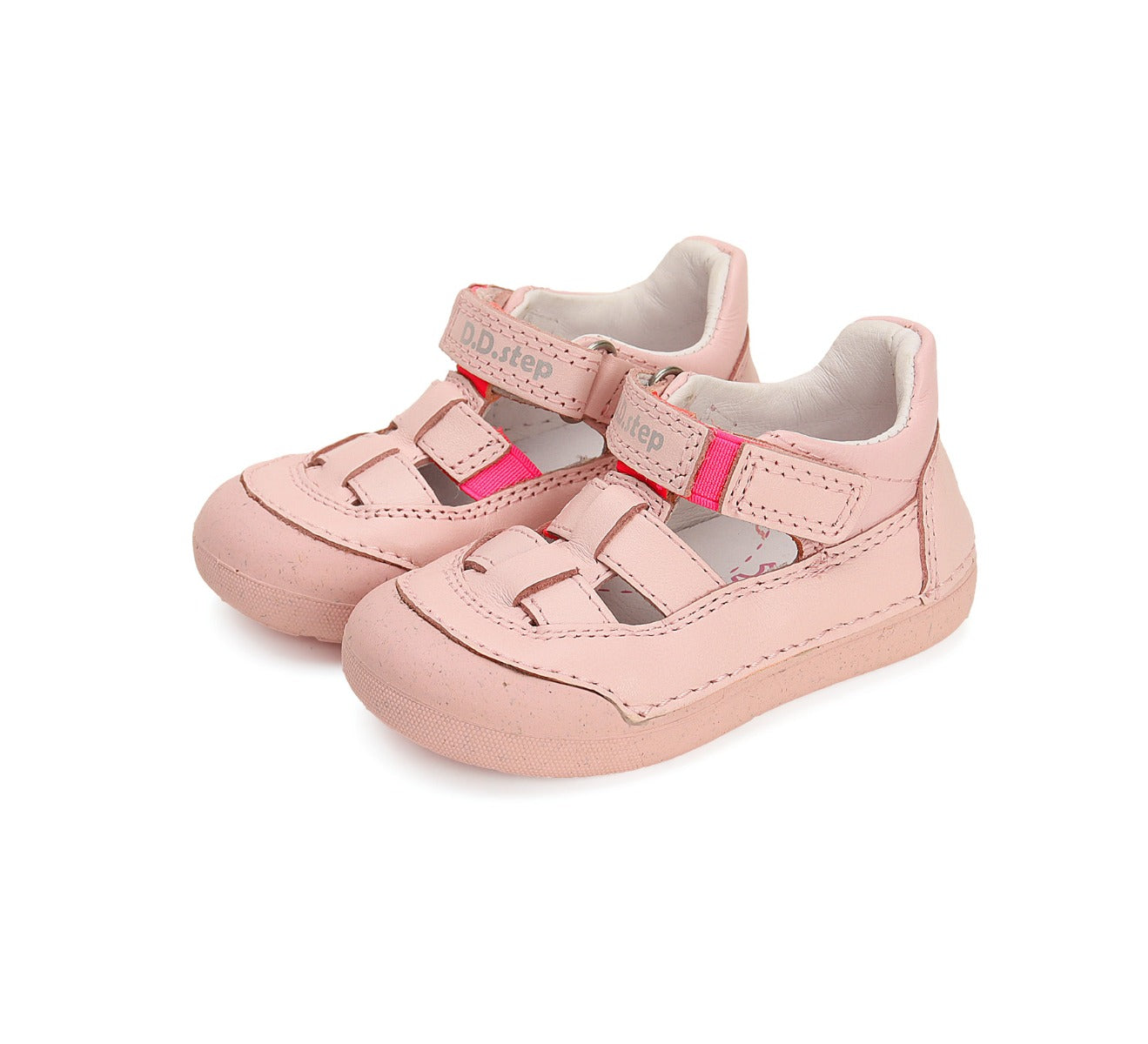 D.D.Step pantofi fete Primii pasi decupati 20-25 Pink Imagine principală a produsului