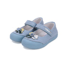 D.D.Step pantofi fete Primii pasi decupati 20-25 Sky Blue cu floricele