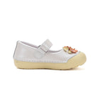 D.D.Step pantofi fete Primii pasi decupati 20-25 White cu floricele
