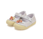 D.D.Step pantofi fete Primii pasi decupati 20-25 White cu floricele