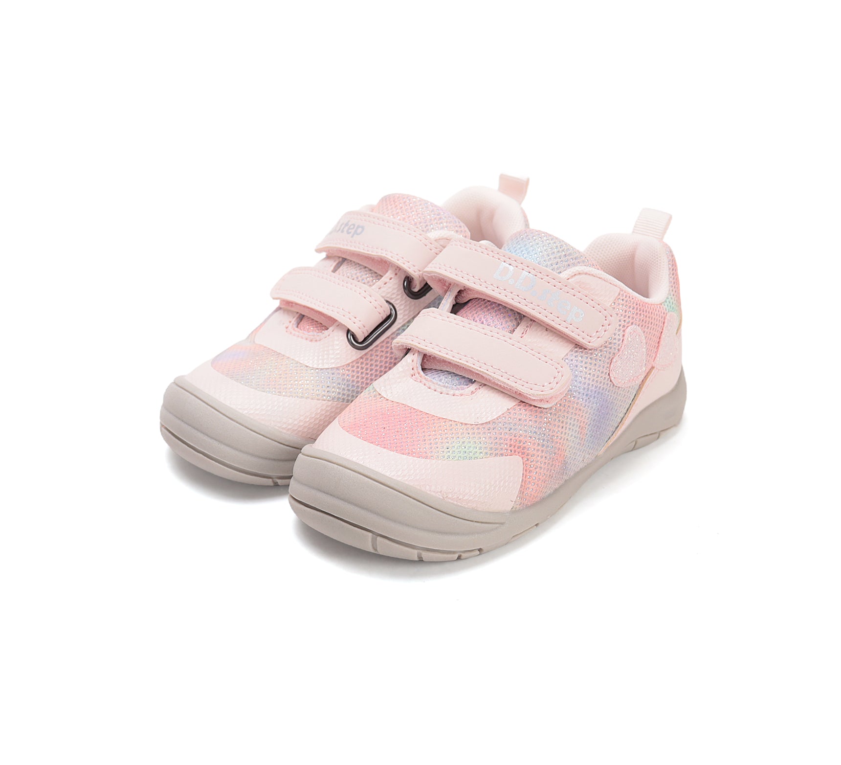D.D.Step pantofi fete sport 20-31 Baby Pink cu inimioare
