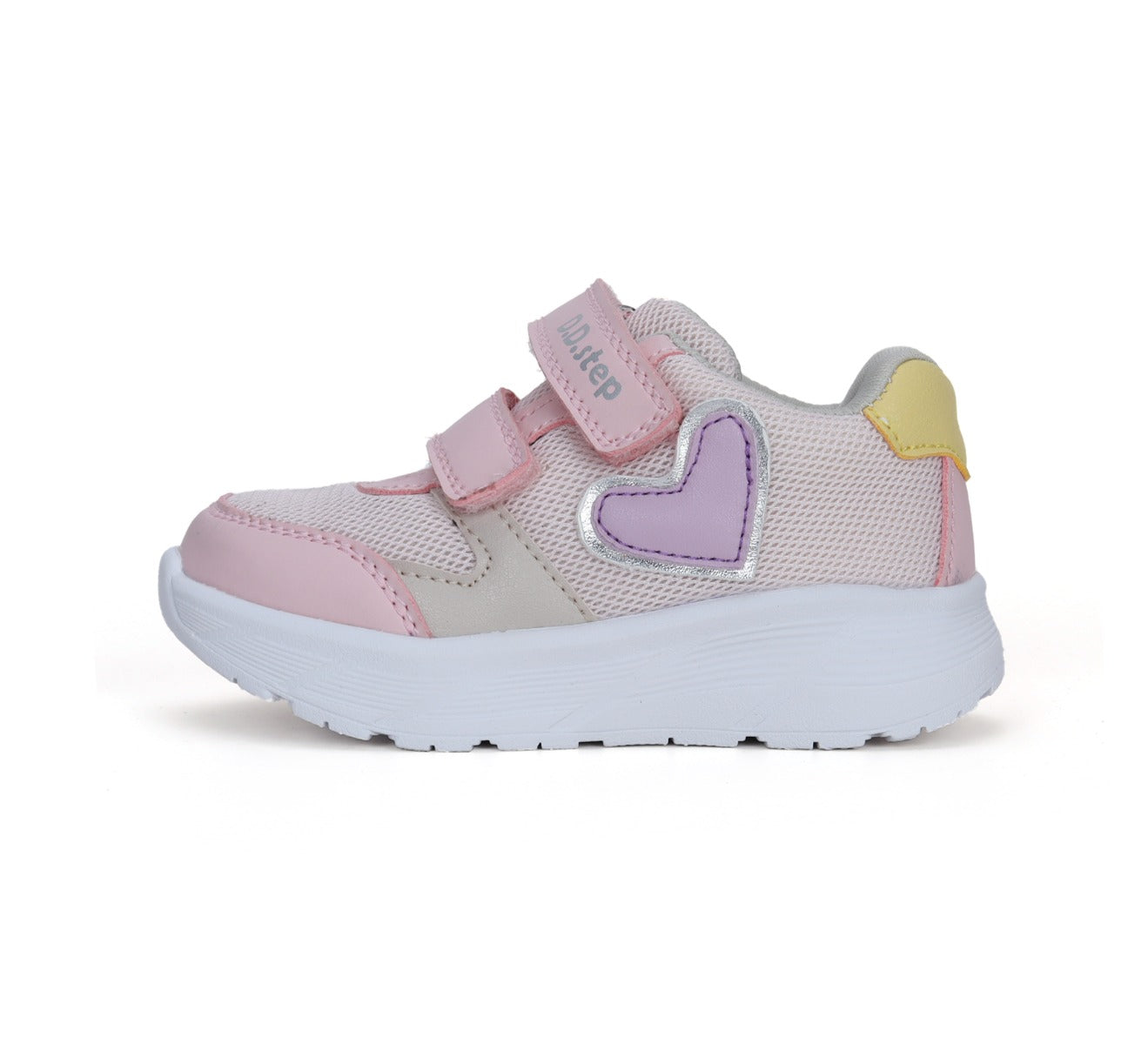 D.D.Step pantofi fete sport 26-31 Cream cu inimioare