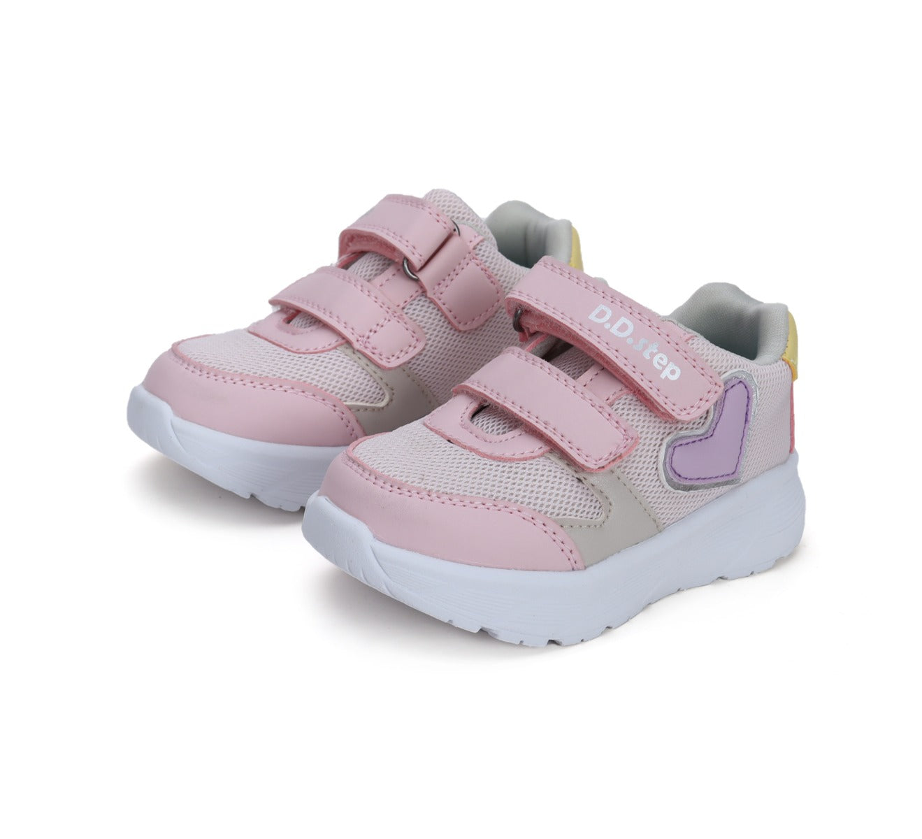 D.D.Step pantofi fete sport 26-31 Cream cu inimioare Imagine principală a produsului