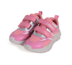 D.D.Step pantofi fete sport 24-29, Dark Pink cu argintiu