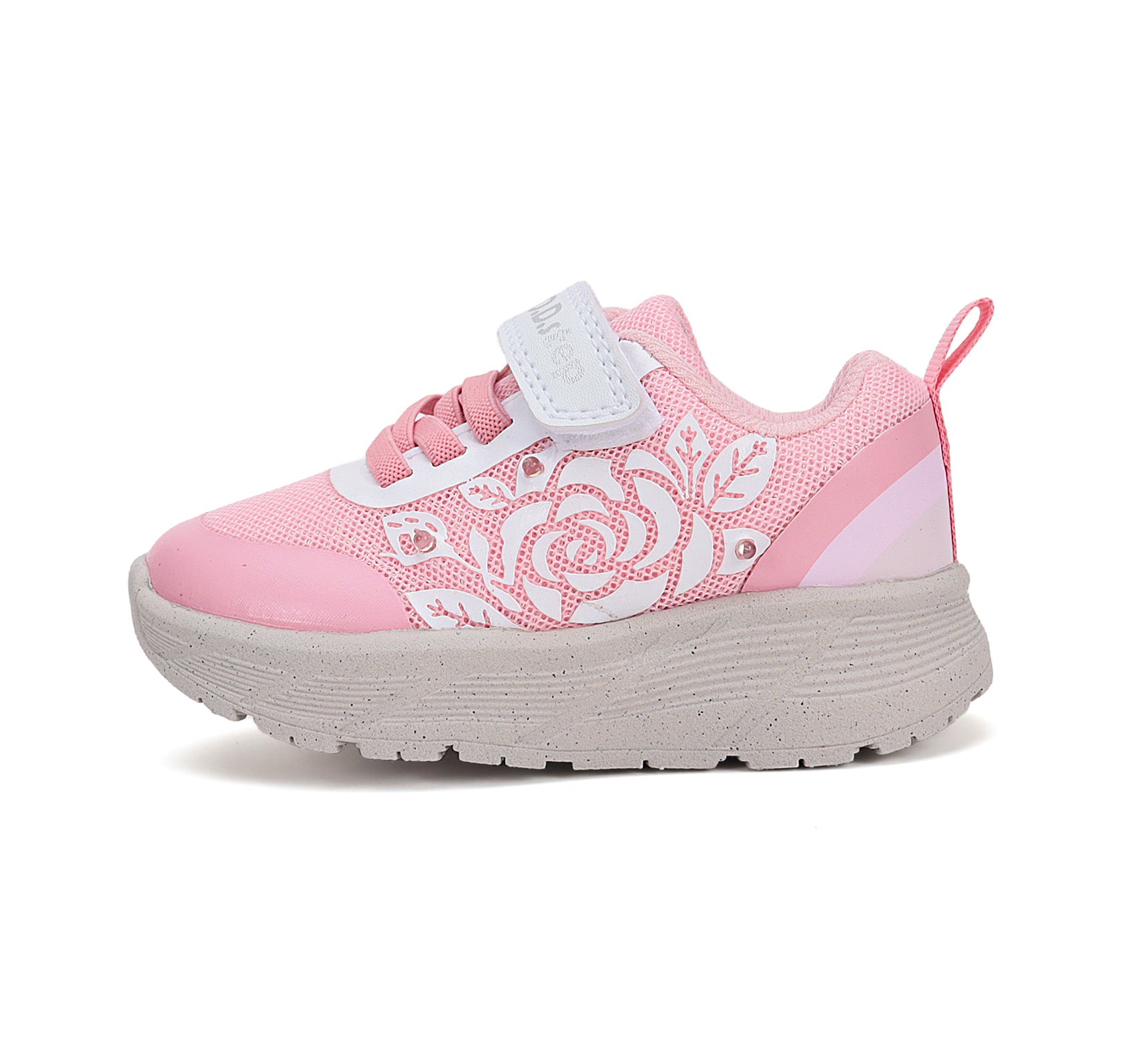 D.D.Step pantofi fete sport cu LED 22-27 Daisy Pink cu trandafir