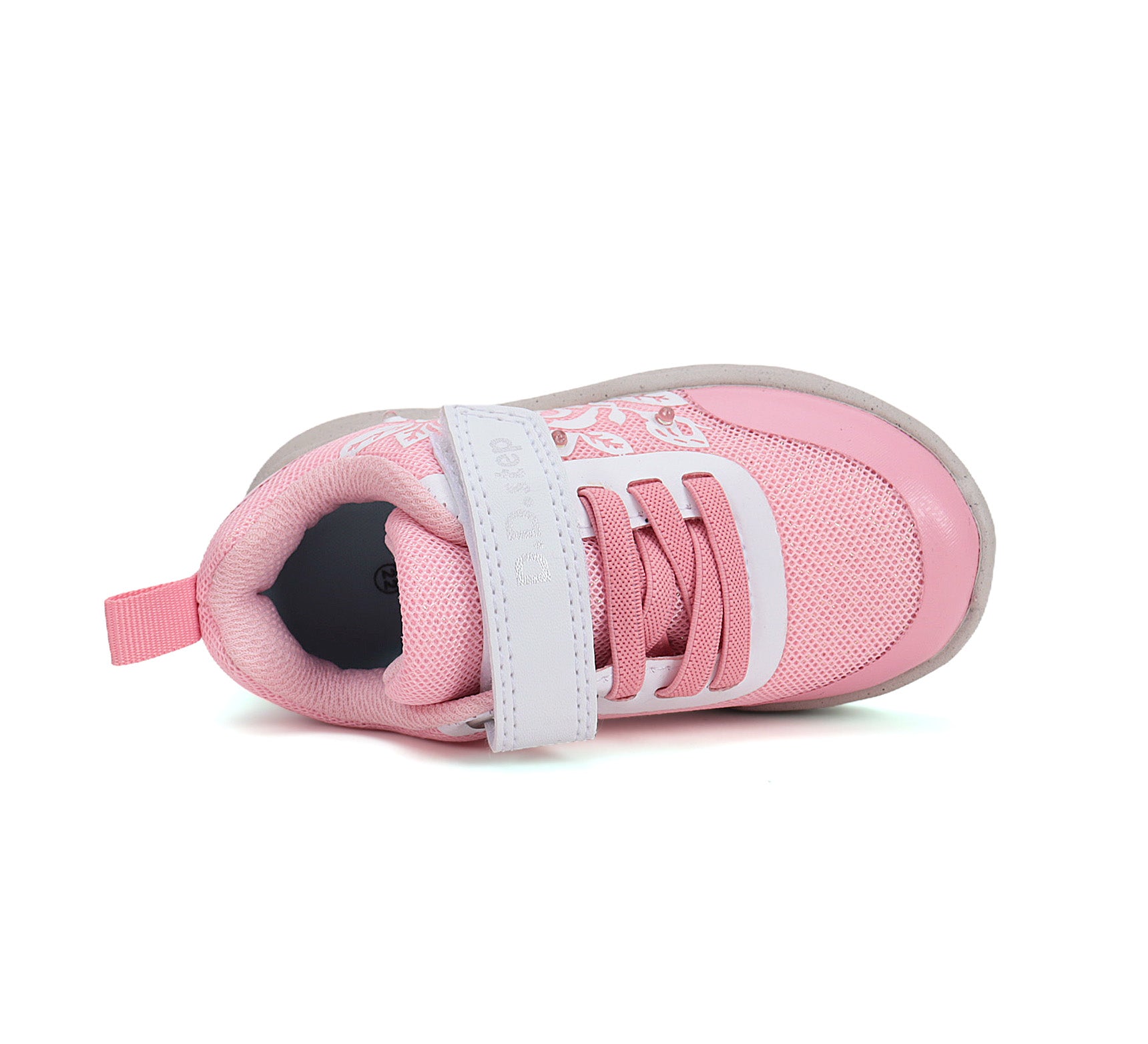 D.D.Step pantofi fete sport cu LED 22-27 Daisy Pink cu trandafir