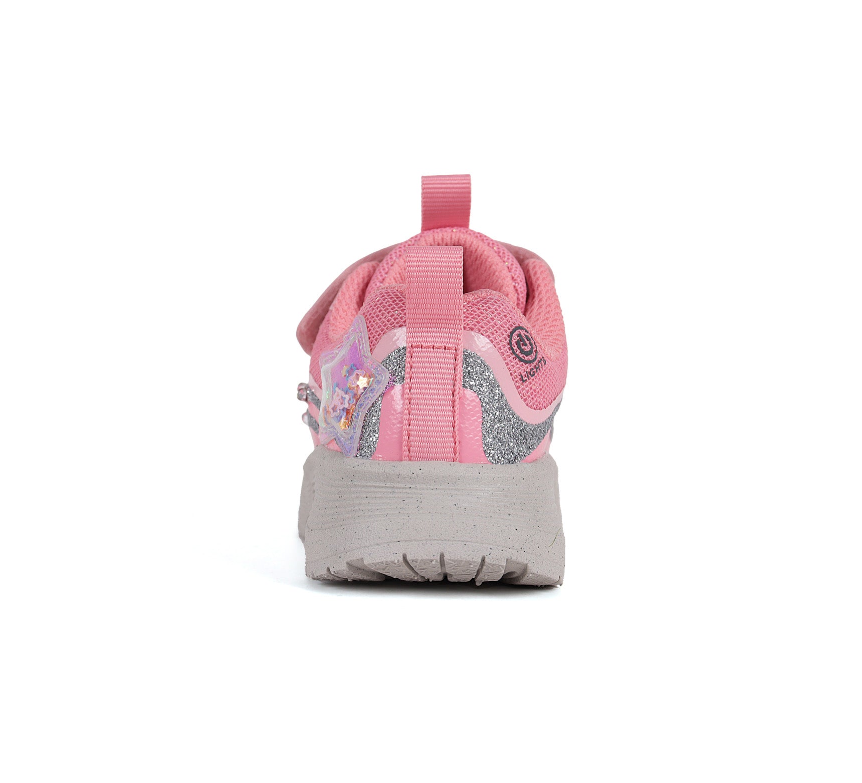 D.D.Step pantofi fete sport cu LED 22-27 Pink cu stea