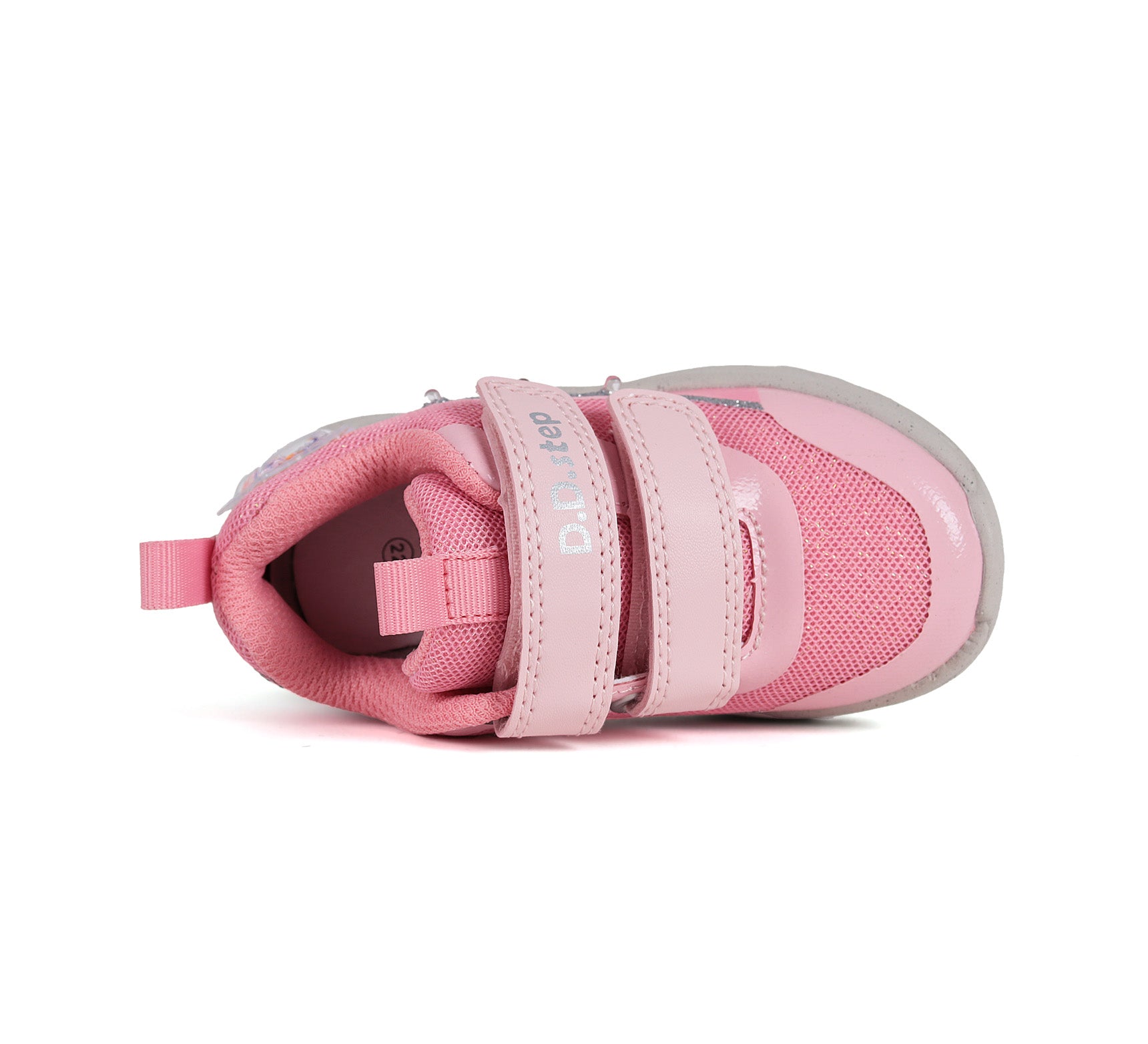 D.D.Step pantofi fete sport cu LED 22-27 Pink cu stea