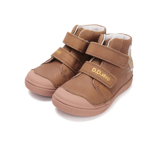 D.D.Step pantofi fetite 25-30 Chocolate cu fluturas Imagine principală a produsului
