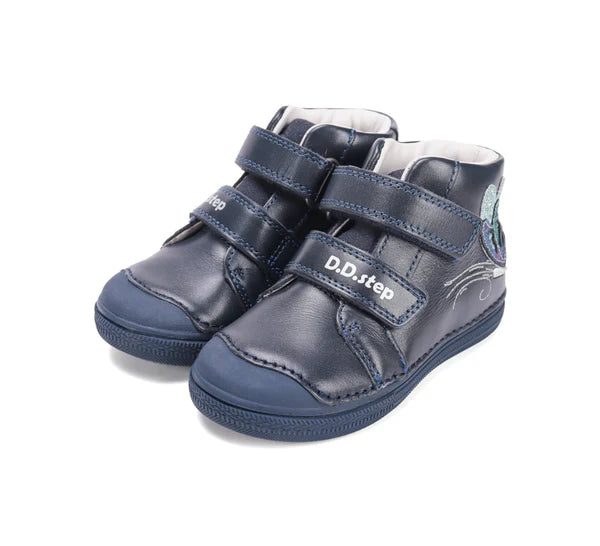 D.D.Step pantofi fetite 25-30 Royal Blue cu fluturas Imagine principală a produsului