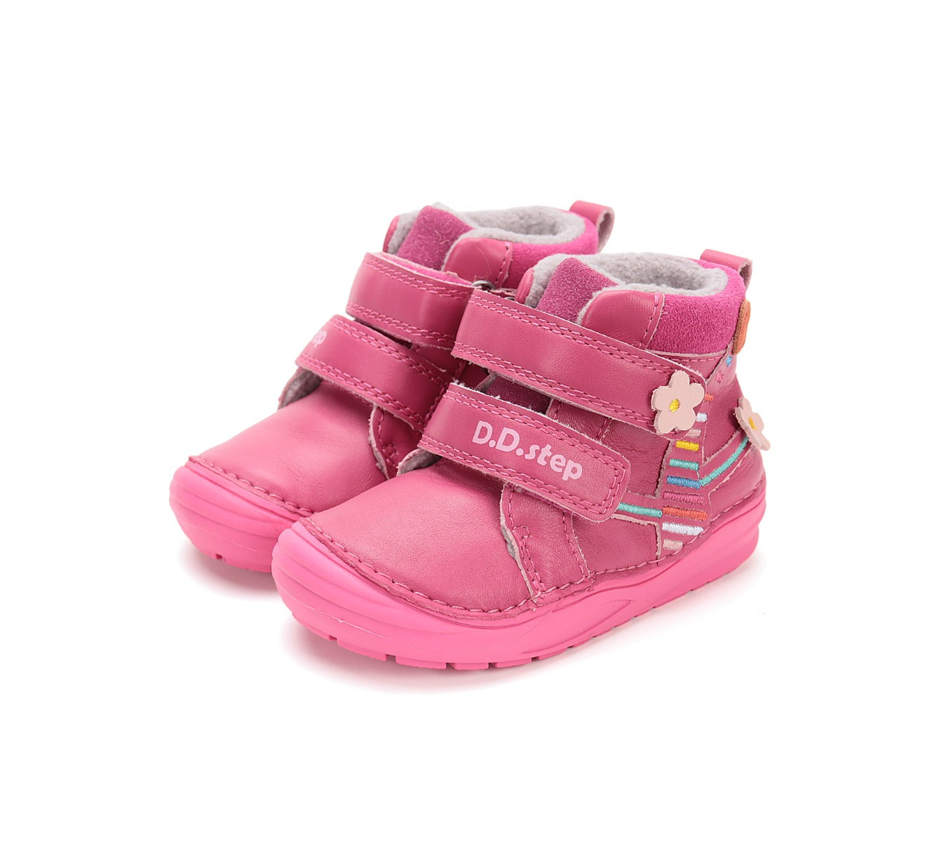 D.D.Step pantofi fetite captusiti 20-25 Dark Pink cu copac inflorit Imagine principală a produsului