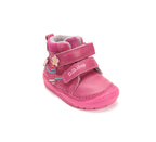 D.D.Step pantofi fetite captusiti 20-25 Dark Pink cu copac inflorit