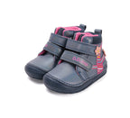 D.D.Step pantofi fetite captusiti 20-25 Royal Blue cu copac inflorit