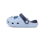D.D.Step papuci baieti din cauciuc 26-31 Sky Blue cu masini utilitare