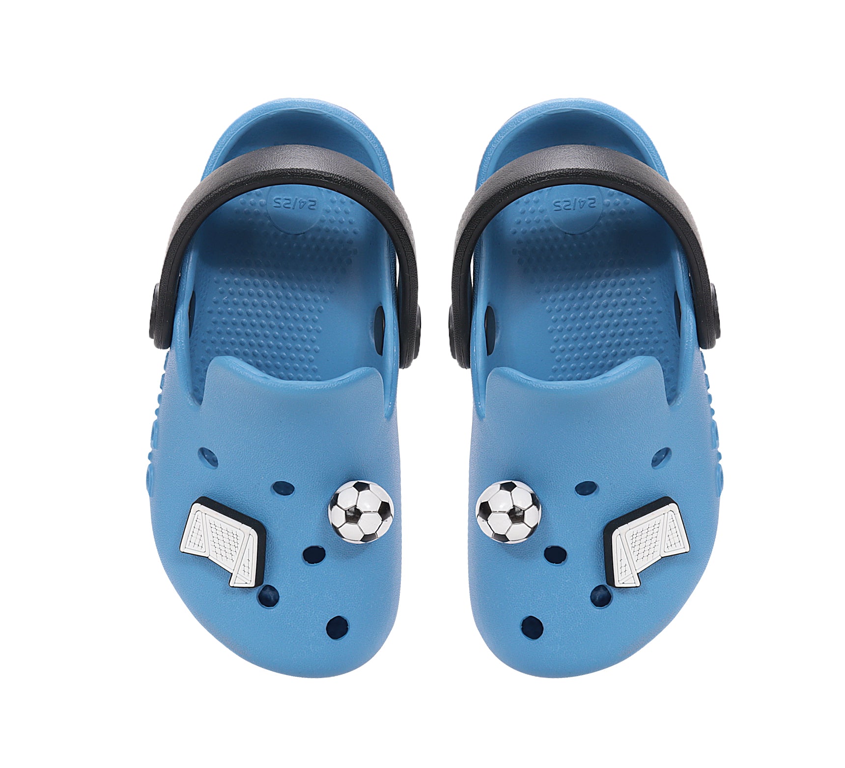 D.D.Step papuci baieti din cauciuc tip sabot 22-33 Marine cu fotbal