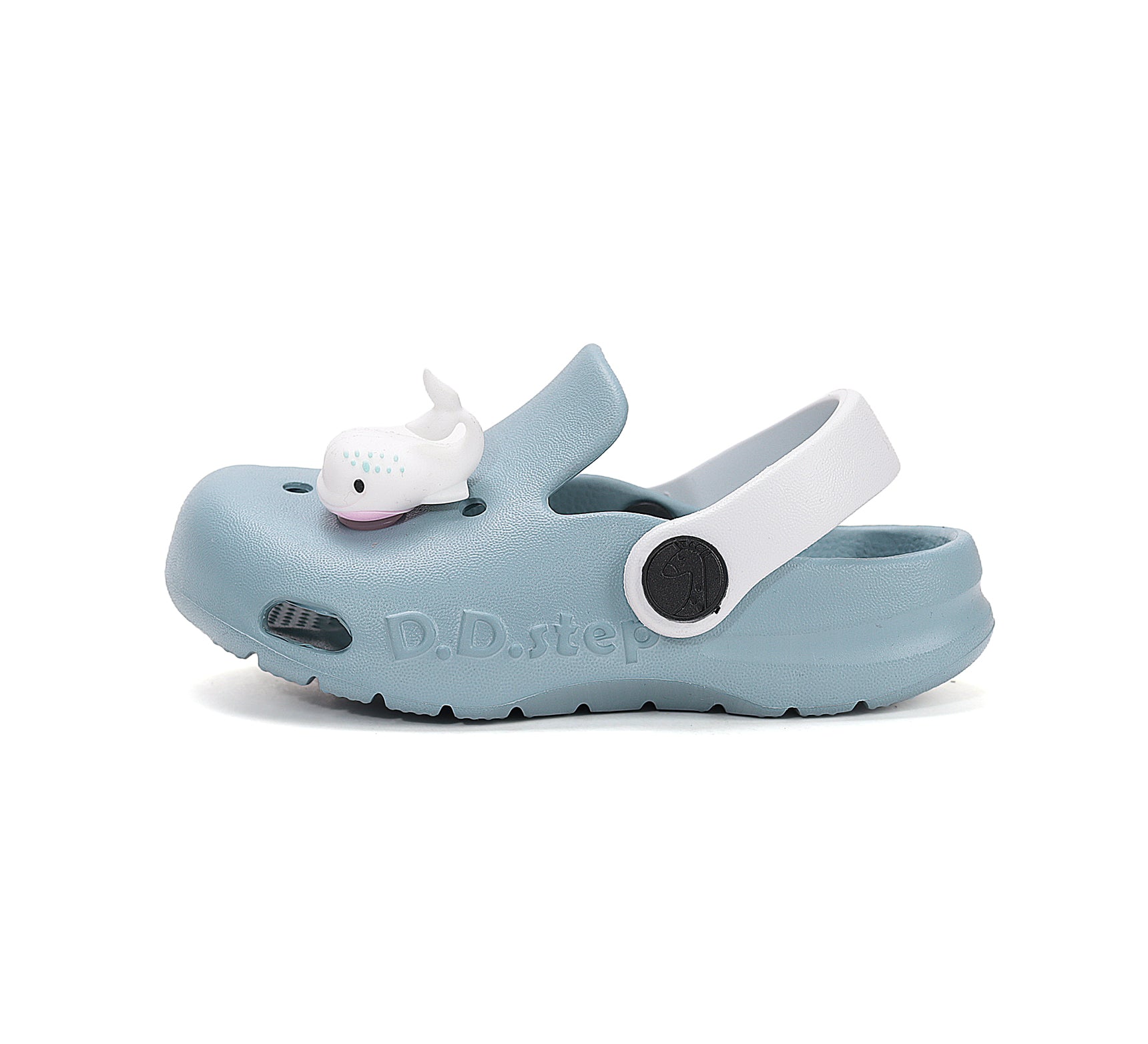 D.D.Step papuci baieti din cauciuc tip sabot 22-33 Monet Blue cu balena Imagine secundară a produsului