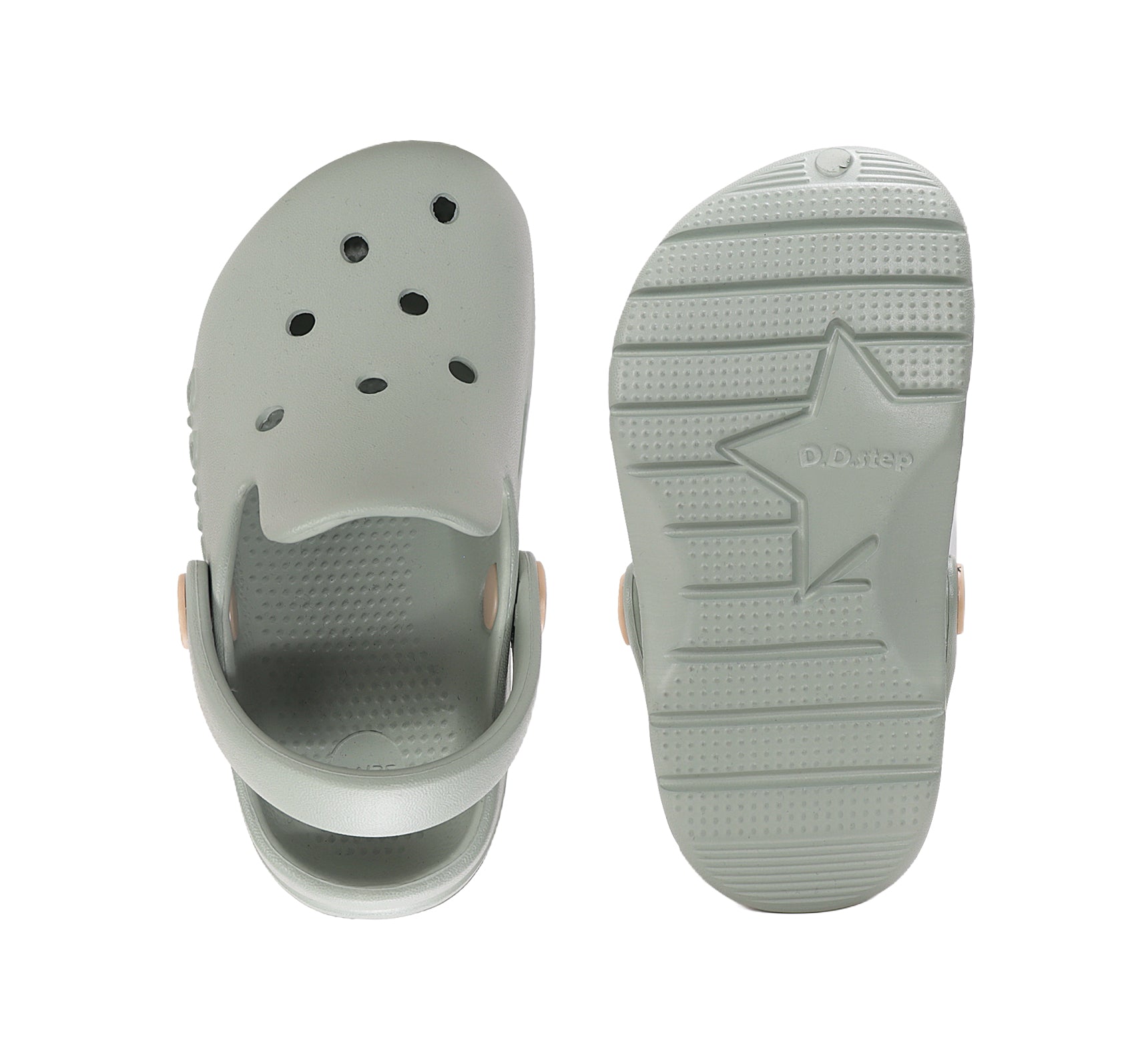 D.D.Step papuci baieti din cauciuc tip sabot 22-33 Water Lily Green