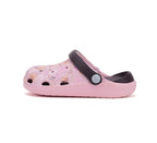 D.D.Step papuci fete din cauciuc 26-31 Baby Pink cu frunze