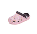 D.D.Step papuci fete din cauciuc 26-31 Baby Pink cu frunze