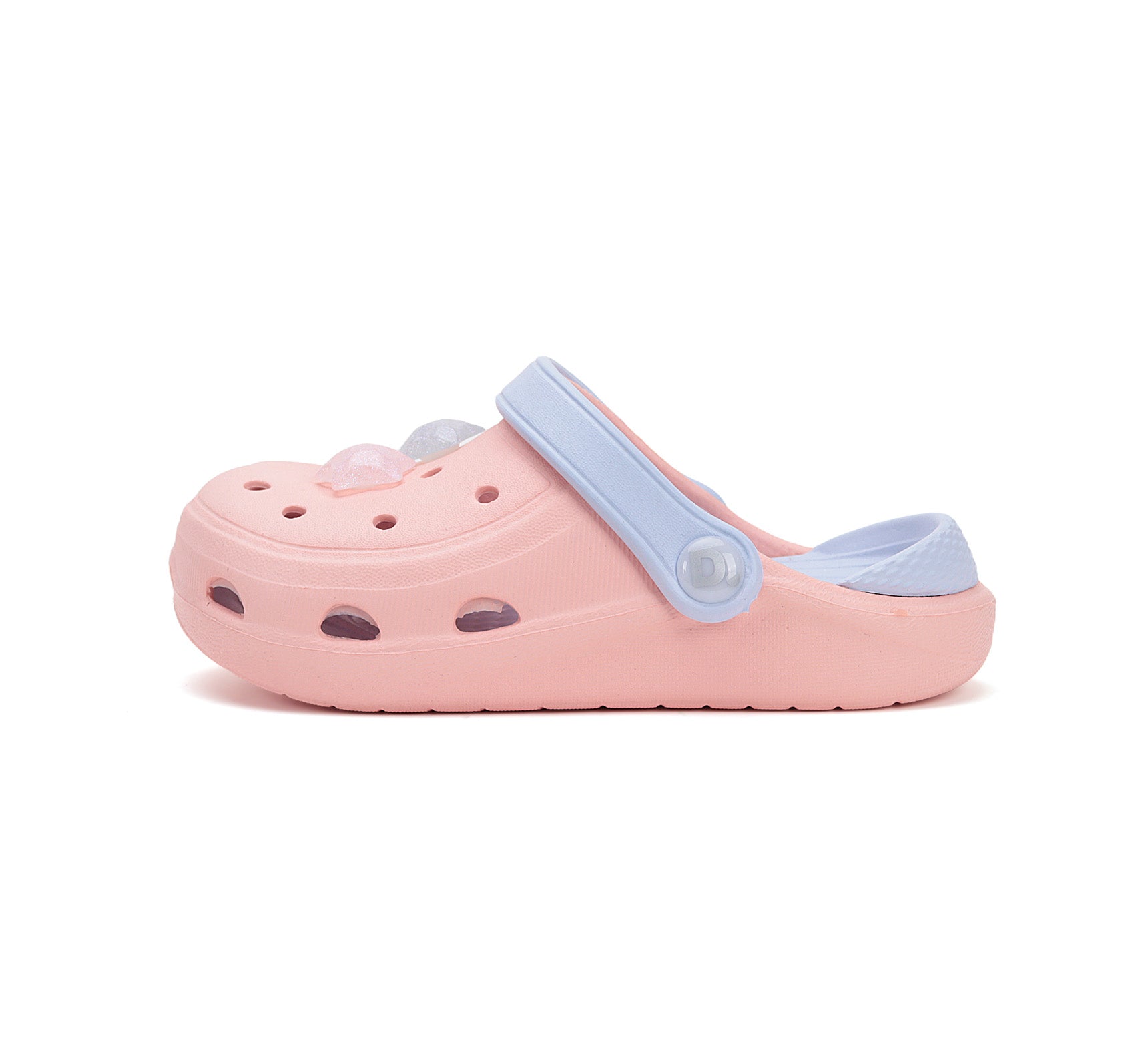 D.D.Step papuci fete din cauciuc 20-31 Baby Pink cu stelute