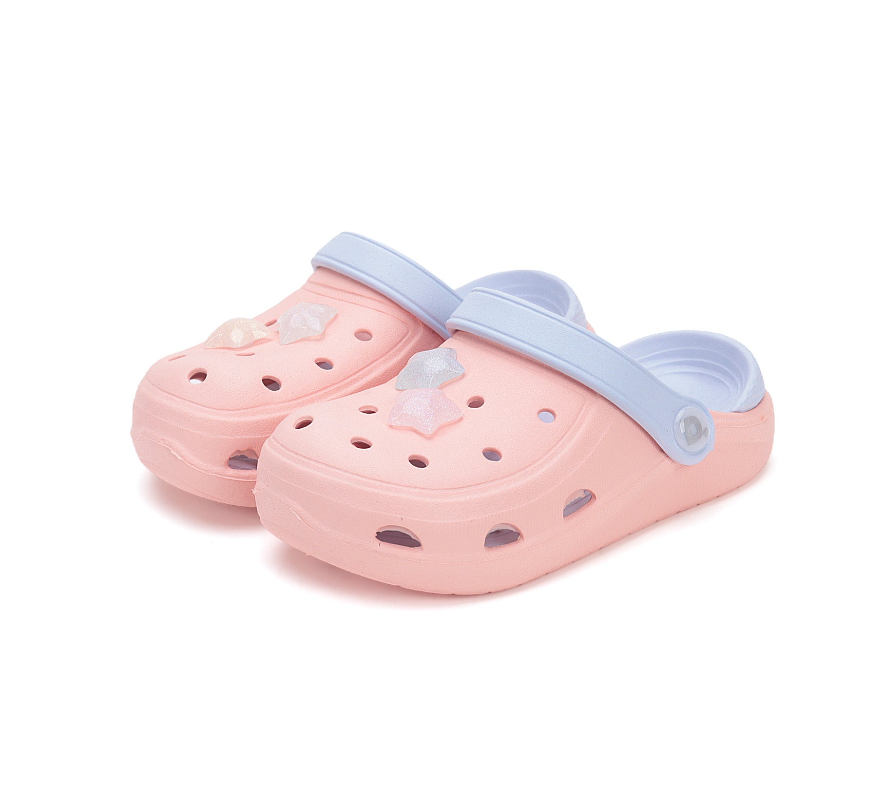 D.D.Step papuci fete din cauciuc 20-31 Baby Pink cu stelute