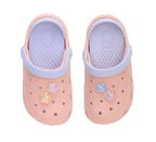 D.D.Step papuci fete din cauciuc 20-31 Baby Pink cu stelute