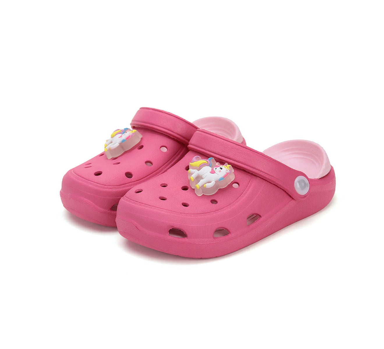 D.D.Step papuci fete din cauciuc 26-31 Dark Pink cu unicorn Imagine principală a produsului